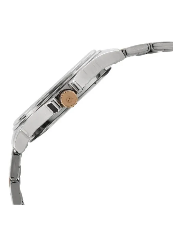 TITAN Titan Workwear Quartz Multifunction Brown Dial Two Toned Silver and Gold Stainless Steel Strap Watch for Men - NT1698KM01